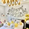 Birthday room decoration service in San Francisco with balloons, candles, personal note