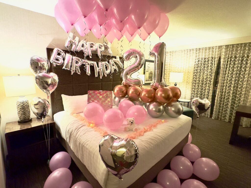 Hotel Room Birthday Decoration for Her-Horizontal